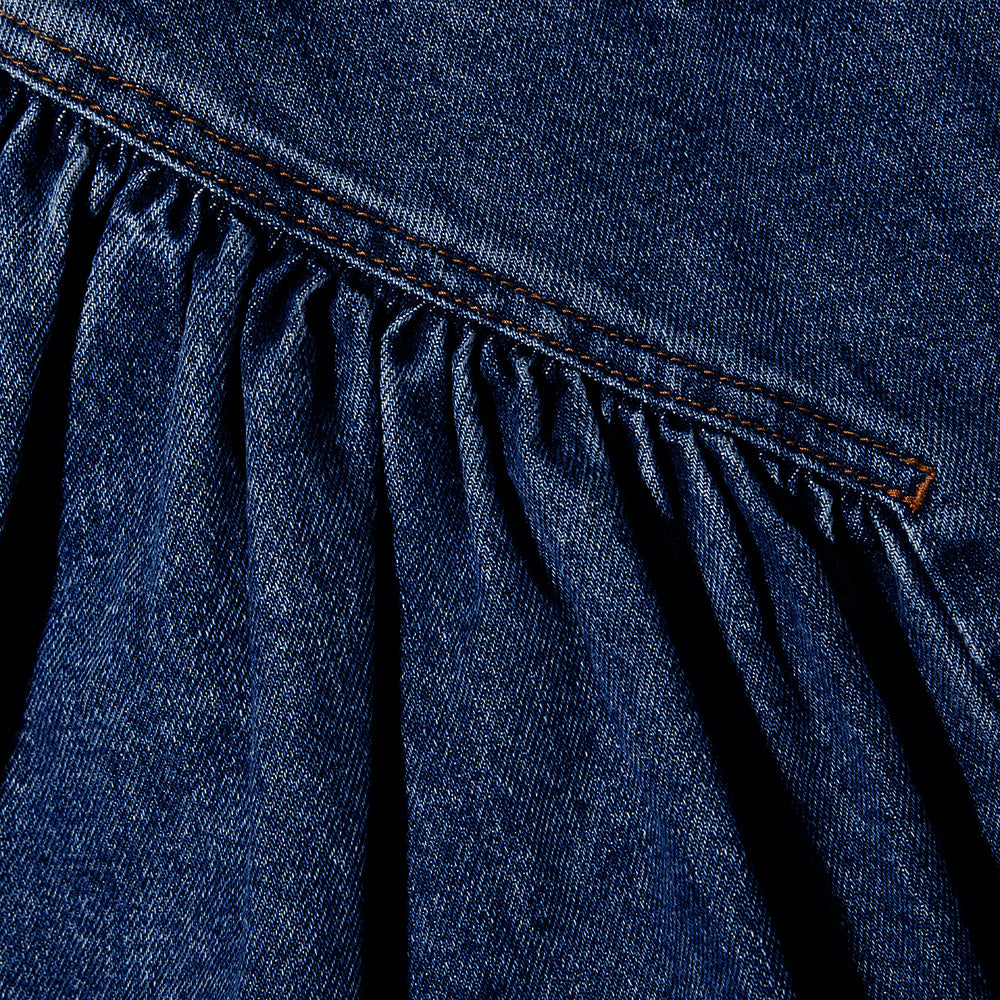 Denim Flared Mini Skirt